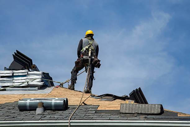 Professional Gutter Installation technician working in East Thetford, VT